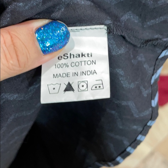 Zigzag eShakti sleeveless a-line Dress w/pockets - Picture 7 of 8